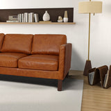 Memphis Cognac Waxy Leather Sofa from Midinmod - Luna Furniture