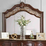 Menodora Brown Cherry Mirror (Mirror Only) from Furniture of America - Luna Furniture
