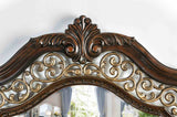 Menodora Brown Cherry Mirror (Mirror Only) from Furniture of America - Luna Furniture