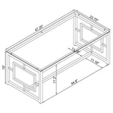 Merced Nickel 2-Piece Rectangular Coffee and End Table Set from Coaster - Luna Furniture