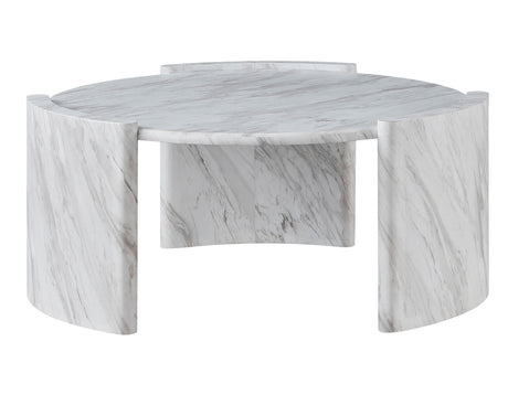 Merino Faux-Marble Round Cocktail Table from Steve Silver - Luna Furniture