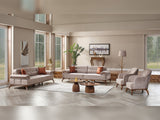 Mia 4-pieces (2 Sofa & 2 Chair) Livingroom Set in Beige from Furnia - Luna Furniture