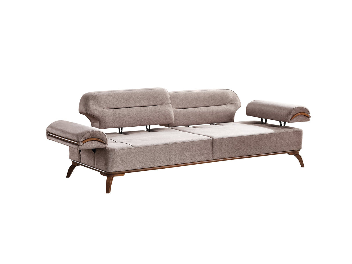 Mia 4-pieces (2 Sofa & 2 Chair) Livingroom Set in Beige from Furnia - Luna Furniture