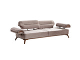 Mia 4-pieces (2 Sofa & 2 Chair) Livingroom Set in Beige from Furnia - Luna Furniture