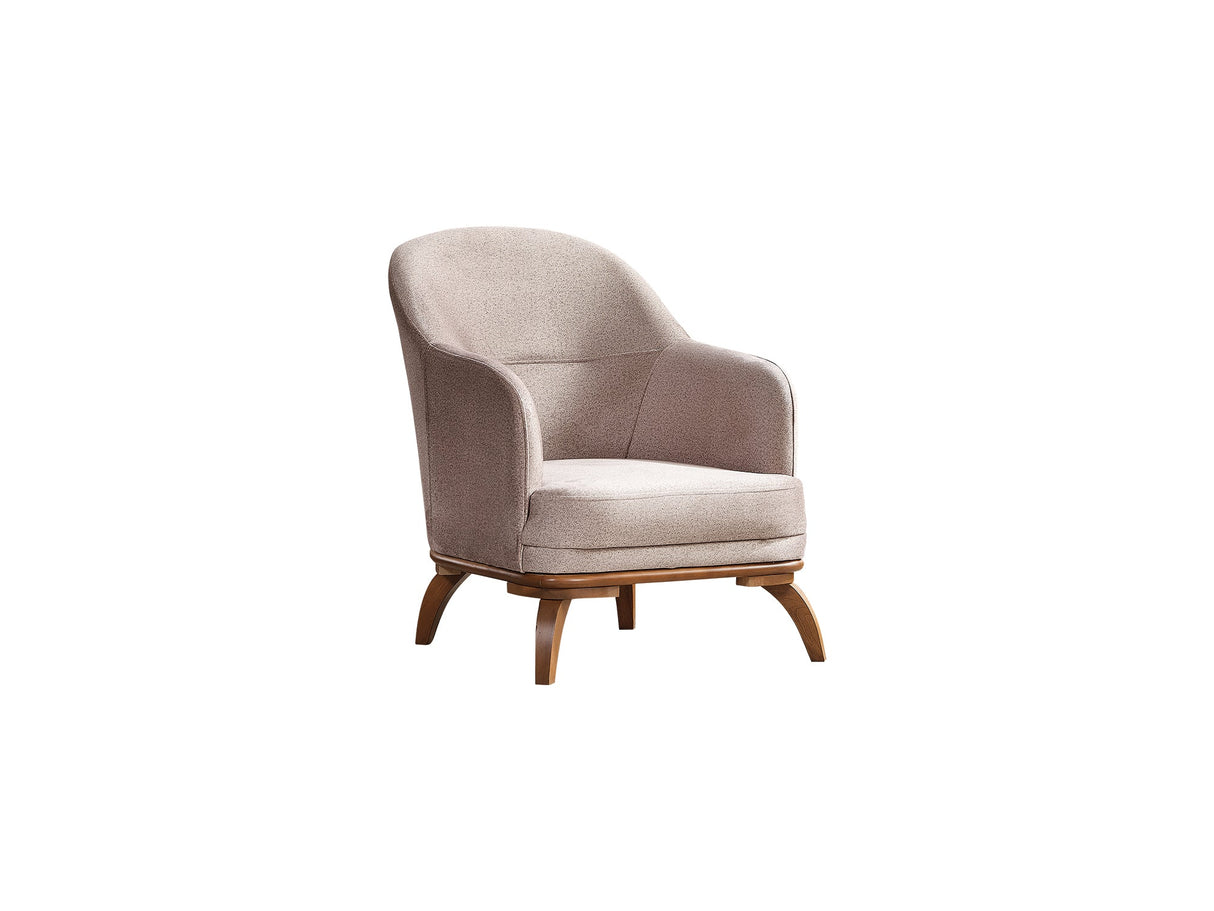 Mia 4-pieces (2 Sofa & 2 Chair) Livingroom Set in Beige from Furnia - Luna Furniture