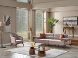Mia Convertible Sofa in Beige from Furnia - Luna Furniture