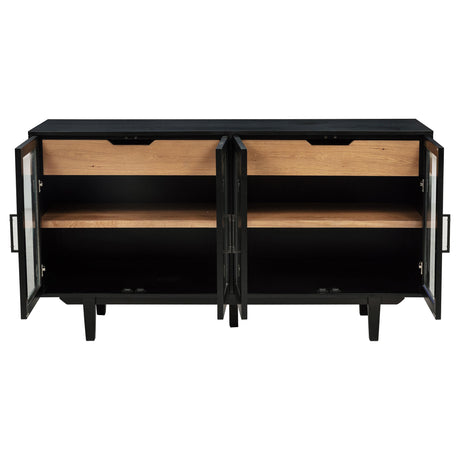 Middleton Black 4-Door Sideboard with Dual Drawers from Coaster - Luna Furniture