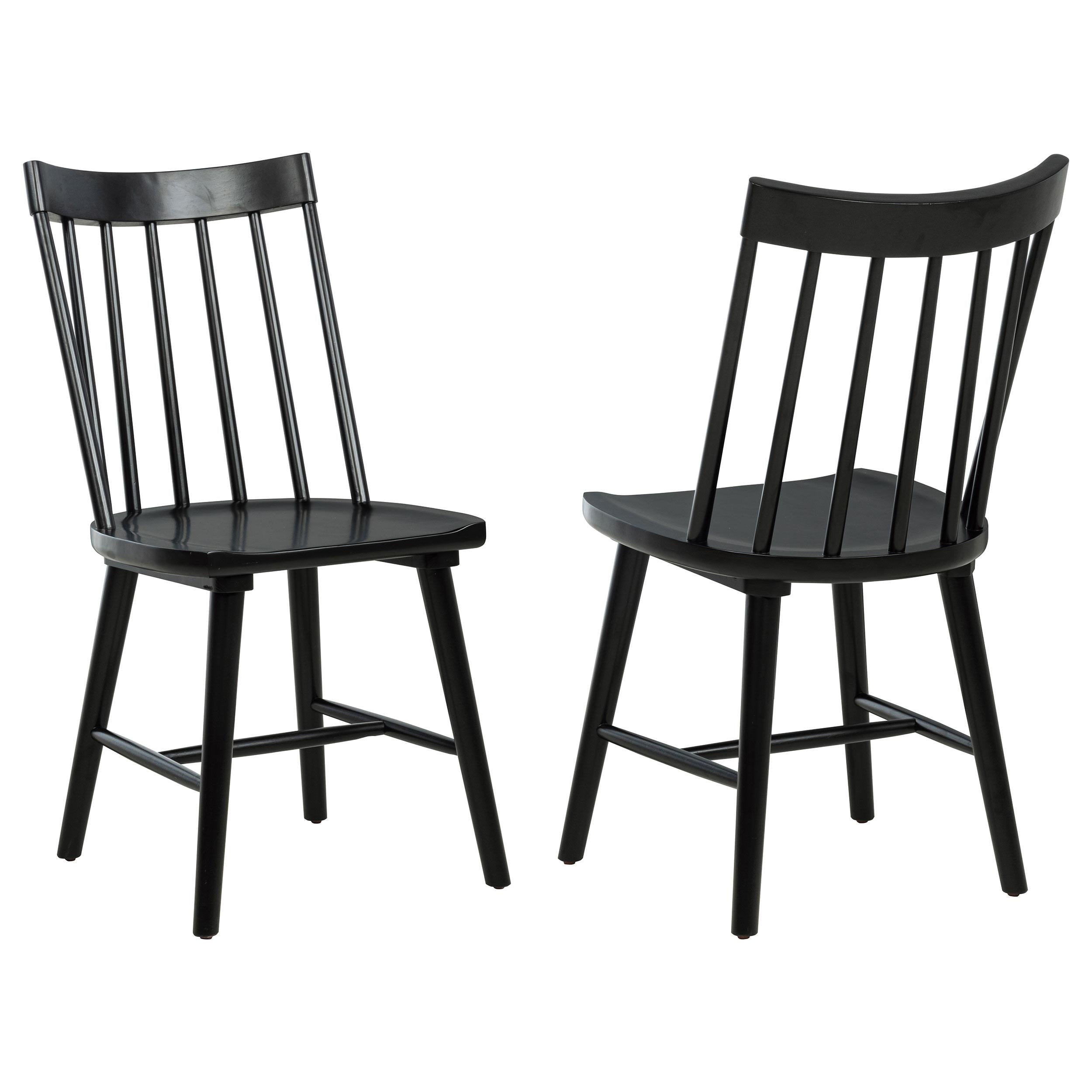 Middleton Black Solid Wood Dining Side Chair, Set of 2 – Luna