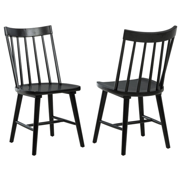 Middleton Black Solid Wood Dining Side Chair, Set of 2