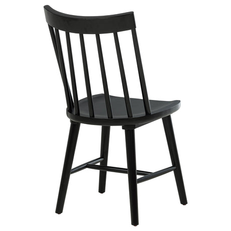 Middleton Black Solid Wood Dining Side Chair, Set of 2 from Coaster - Luna Furniture