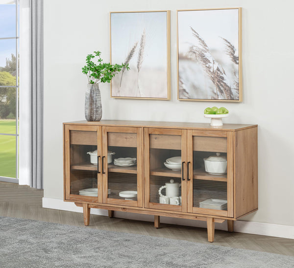 Middleton Natural 4-Door Sideboard with Dual Drawers
