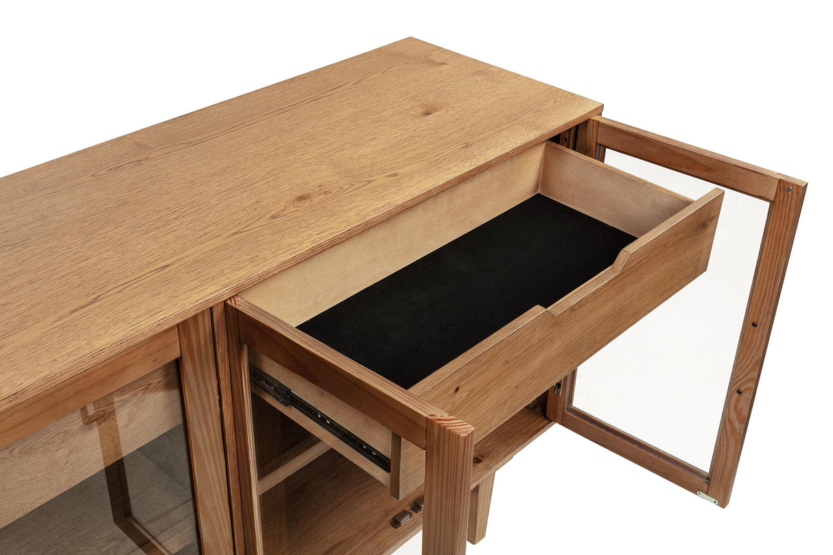 Middleton Natural 4-Door Sideboard with Dual Drawers from Coaster - Luna Furniture