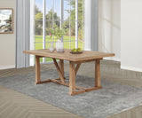 Middleton Natural Brown Dining Table with 106-inch Extension Leaf from Coaster - Luna Furniture