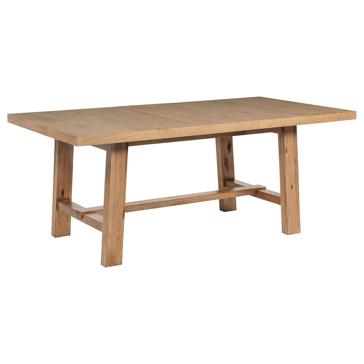 Middleton Natural Brown Dining Table with 76-inch Extension Leaf from Coaster - Luna Furniture