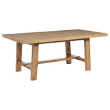 Middleton Natural Brown Dining Table with 76-inch Extension Leaf from Coaster - Luna Furniture