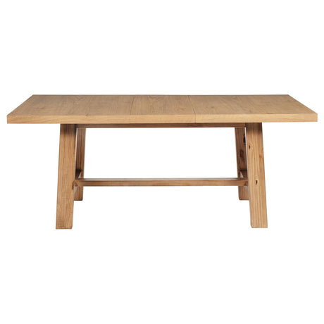 Middleton Natural Brown Dining Table with 76-inch Extension Leaf from Coaster - Luna Furniture