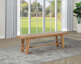 Middleton Natural Brown Wood Backless Dining Bench from Coaster - Luna Furniture