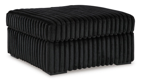 Midnight-Madness Onyx LAF Chase Sectional and Ottoman from Ashley - Luna Furniture