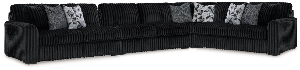 Midnight-Madness 4-Piece Sectional from Ashley - Luna Furniture