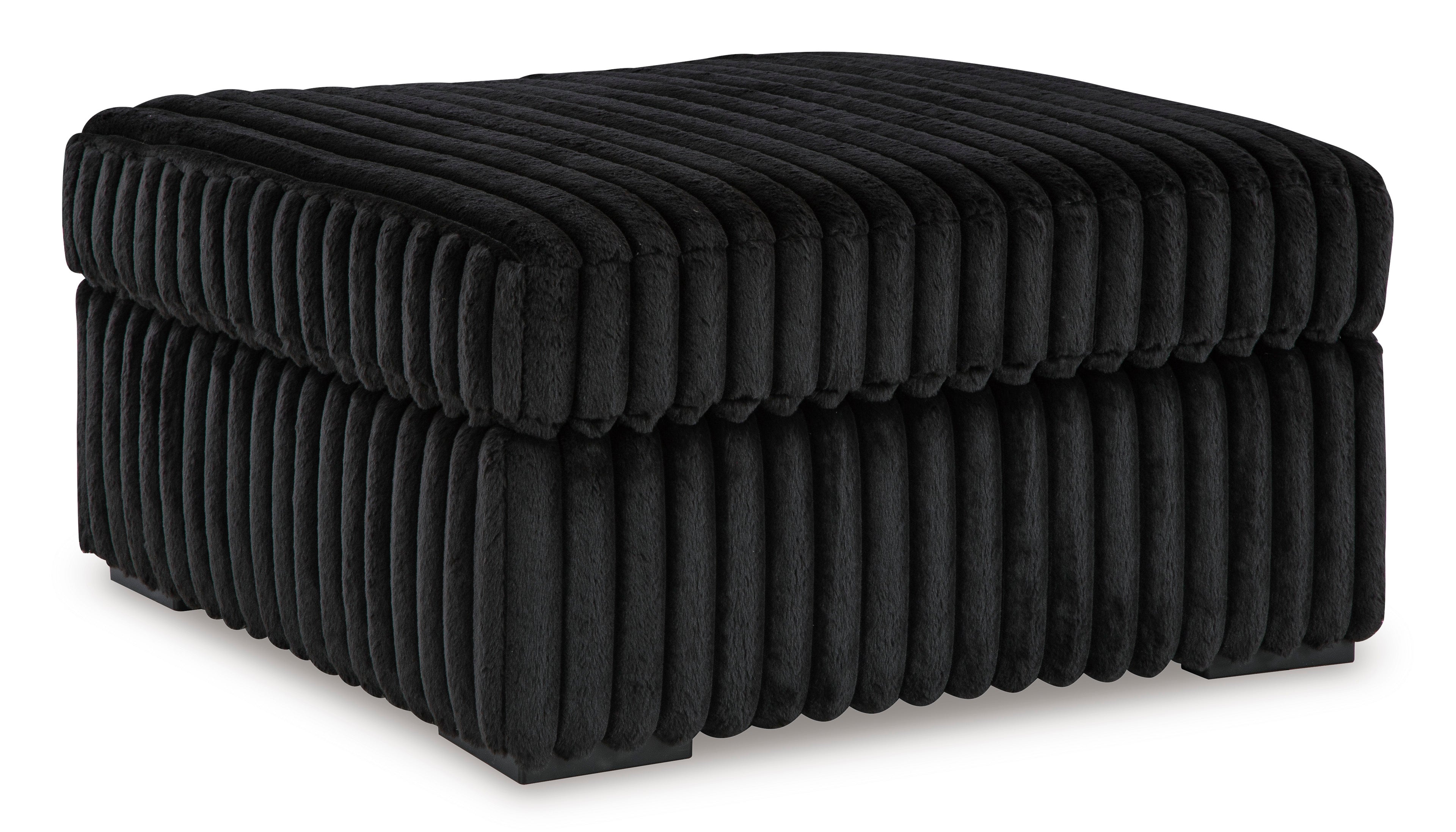 Midnight-Madness Onyx LAF Chase Sectional and Ottoman – Luna Furniture