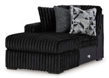 Midnight-Madness Onyx 2-Piece Oversized Double Chaise from Ashley - Luna Furniture