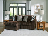 Midnight-Madness Chocolate 2-Piece LAF Sectional with Chaise from Ashley Furniture - Luna Furniture