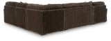 Midnight-Madness Chocolate 4-Piece LAF Chaise Sectional from Ashley Furniture - Luna Furniture