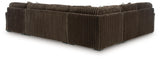 Midnight-Madness Chocolate 4-Piece RAF Chaise Sectional from Ashley Furniture - Luna Furniture
