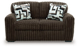 Midnight-Madness Chocolate Loveseat from Ashley Furniture - Luna Furniture