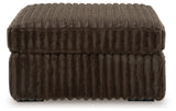 Midnight-Madness Chocolate Loveseat, Oversized Chaise and Ottoman from Ashley Furniture - Luna Furniture
