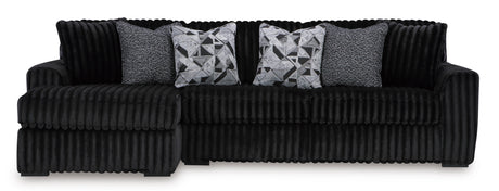Midnight-Madness Onyx 2-Piece LAF Chaise Sectional from Ashley - Luna Furniture