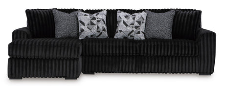 Midnight-Madness Onyx 2-Piece LAF Chaise Sectional from Ashley - Luna Furniture