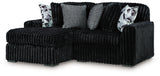 Midnight-Madness Onyx 2-Piece LAF Sectional from Ashley Furniture - Luna Furniture