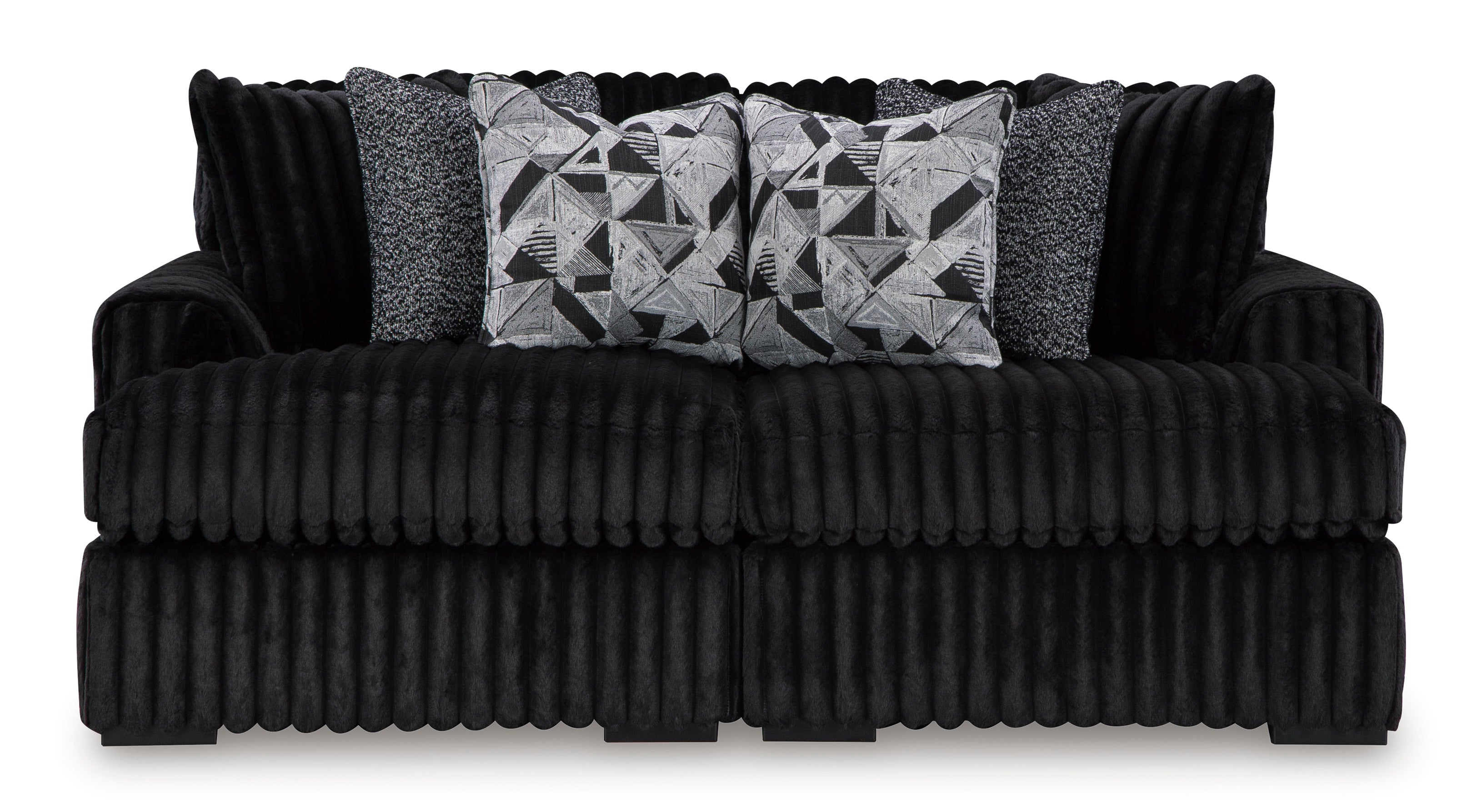 Midnight-Madness Onyx 2-Piece Oversized Double Chaise – Luna Furniture