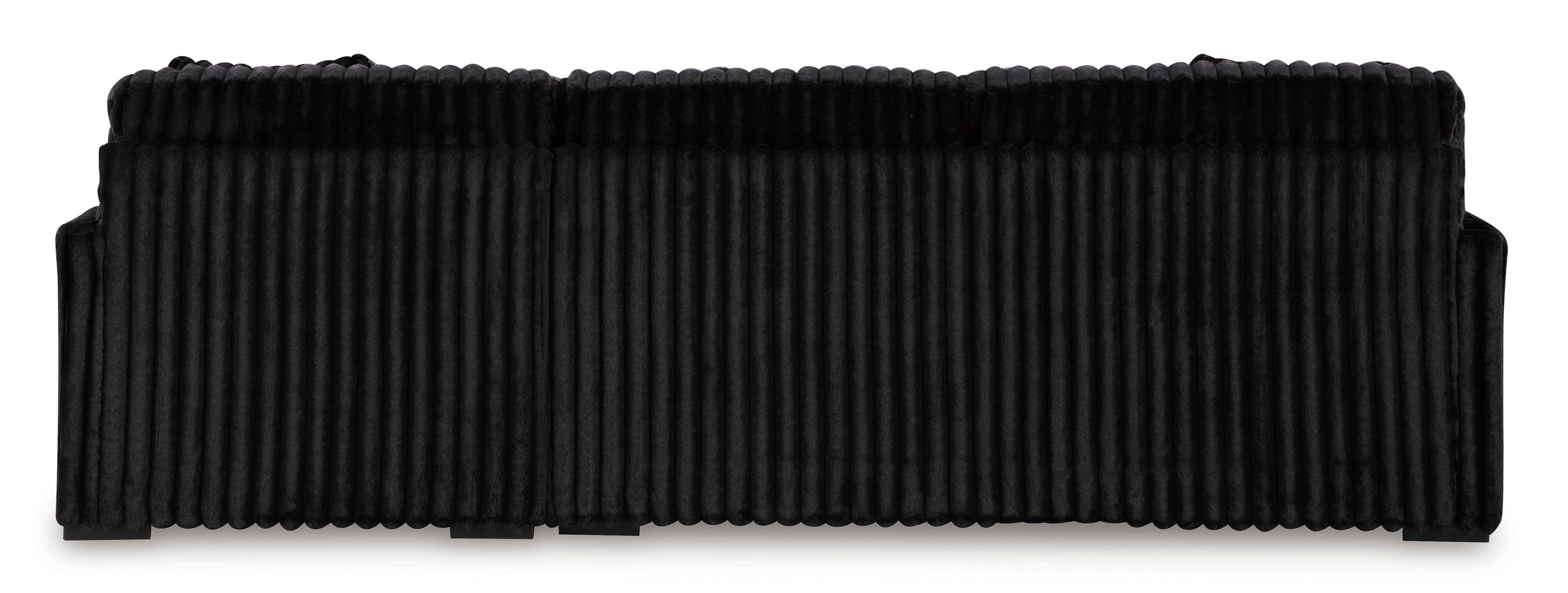 Midnight-Madness Onyx 2-Piece RAF Chaise Sectional – Luna Furniture