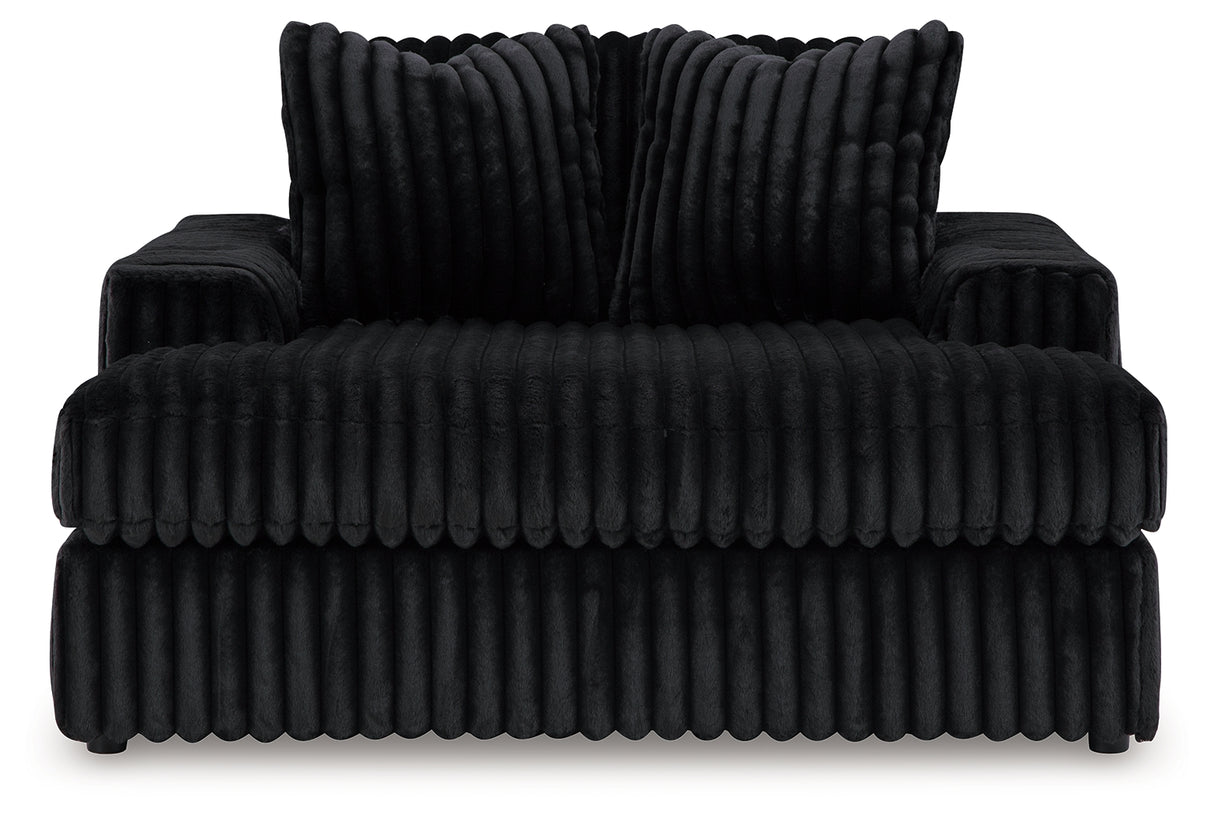 Midnight-Madness Onyx 2-Piece Sectional and Oversized Chaise from Ashley - Luna Furniture