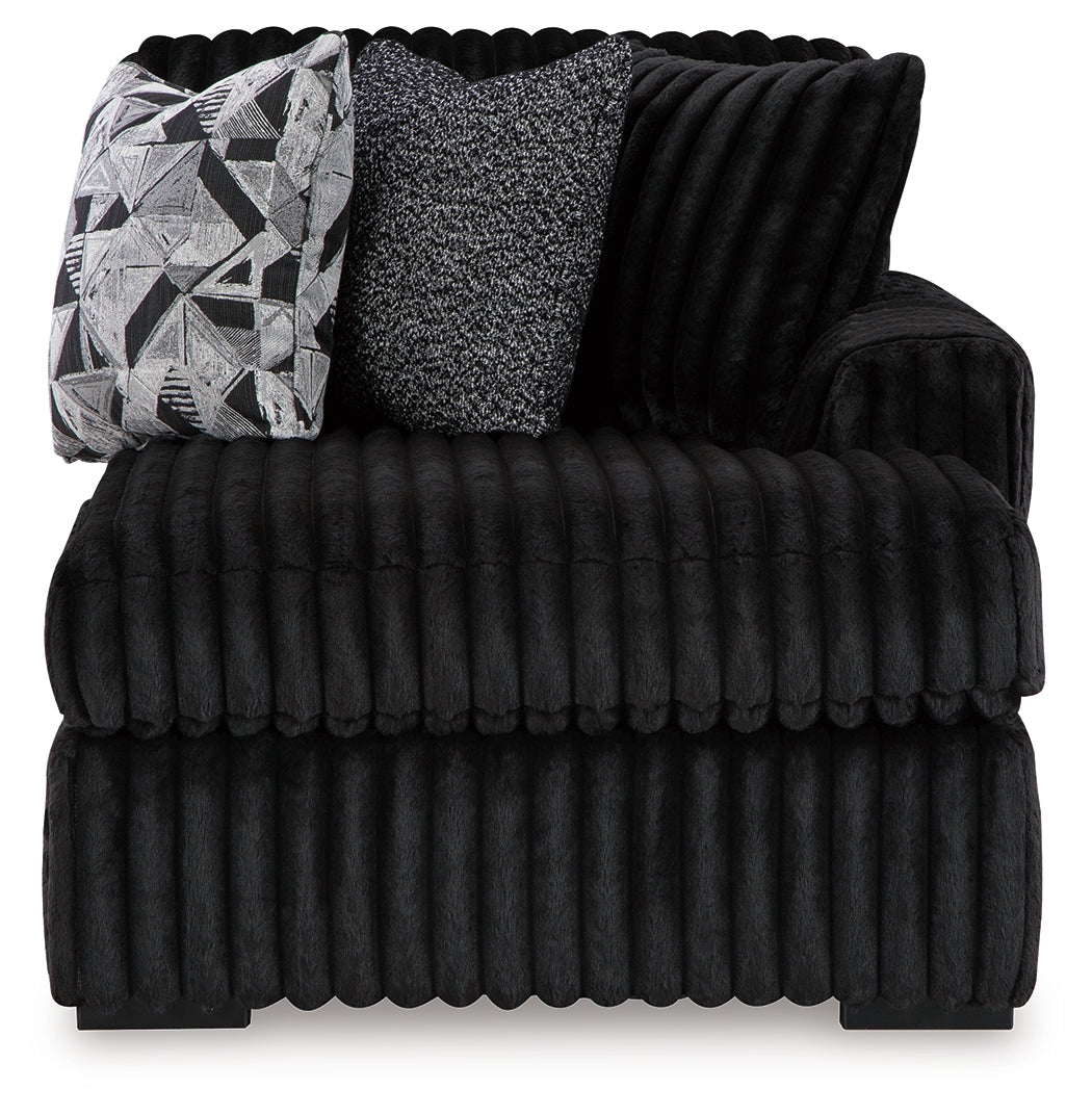 Ashley Midnight-Madness Onyx 2-Piece Sectional and Oversized