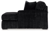 Midnight-Madness Onyx 2-Piece Sectional and Oversized Chaise from Ashley - Luna Furniture