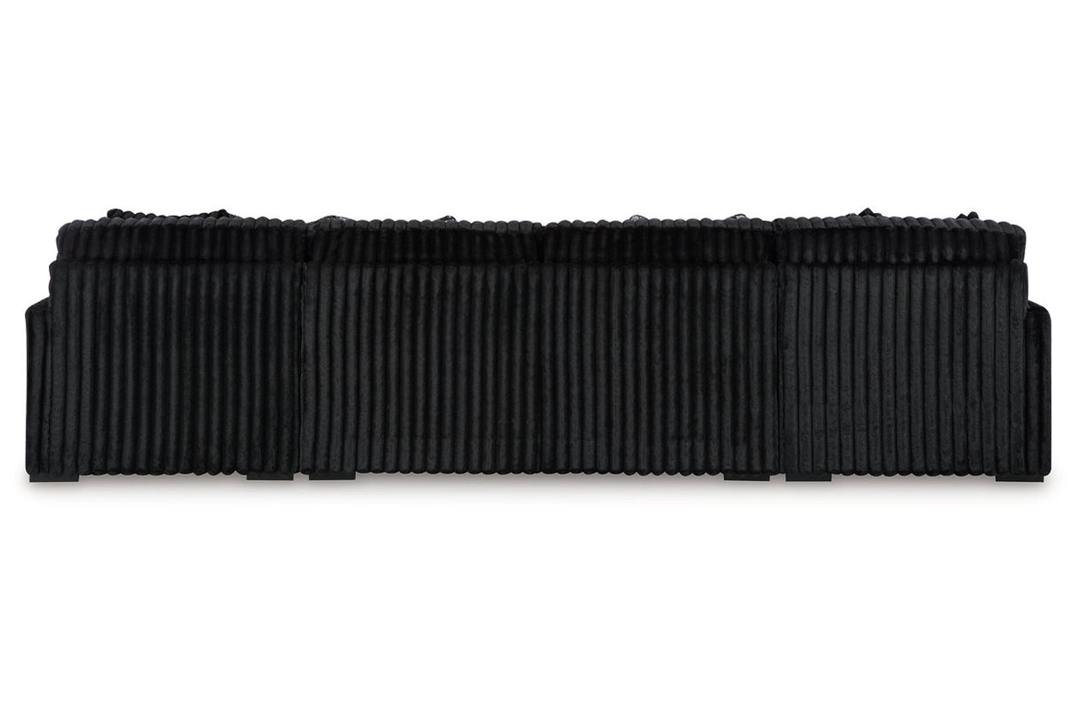 Midnight-Madness Onyx 3-Piece Double Chaise Sectional from Ashley - Luna Furniture