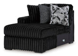 Midnight-Madness Onyx 3-Piece Double Chaise Sectional from Ashley - Luna Furniture