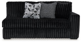 Midnight-Madness Onyx 3-Piece Sectional, Chaise and Oversized Accent Ottoman from Ashley - Luna Furniture
