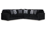 Midnight-Madness Onyx 3-Piece Sectional from Ashley - Luna Furniture