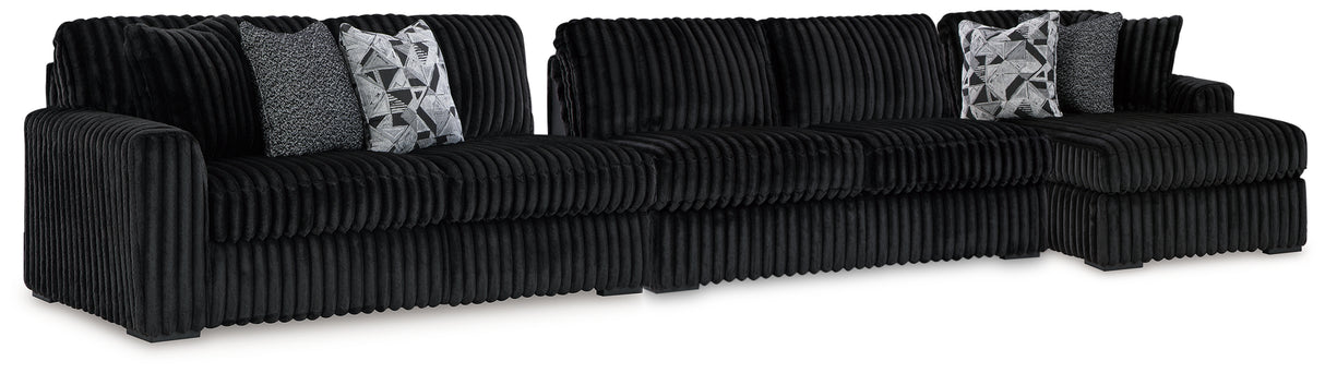 Midnight-Madness Onyx 3-Piece Sectional with Chaise from Ashley - Luna Furniture