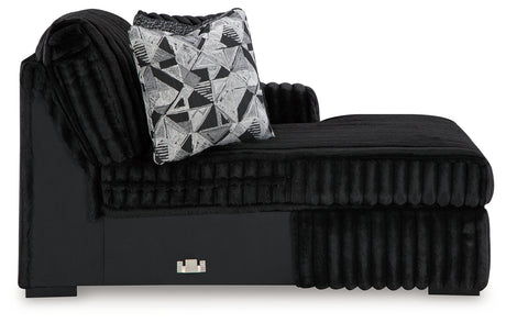 Midnight-Madness Onyx 3-Piece Sectional with Chaise from Ashley - Luna Furniture