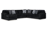 Midnight-Madness Onyx 4-Piece LAF Chaise Sectional from Ashley - Luna Furniture
