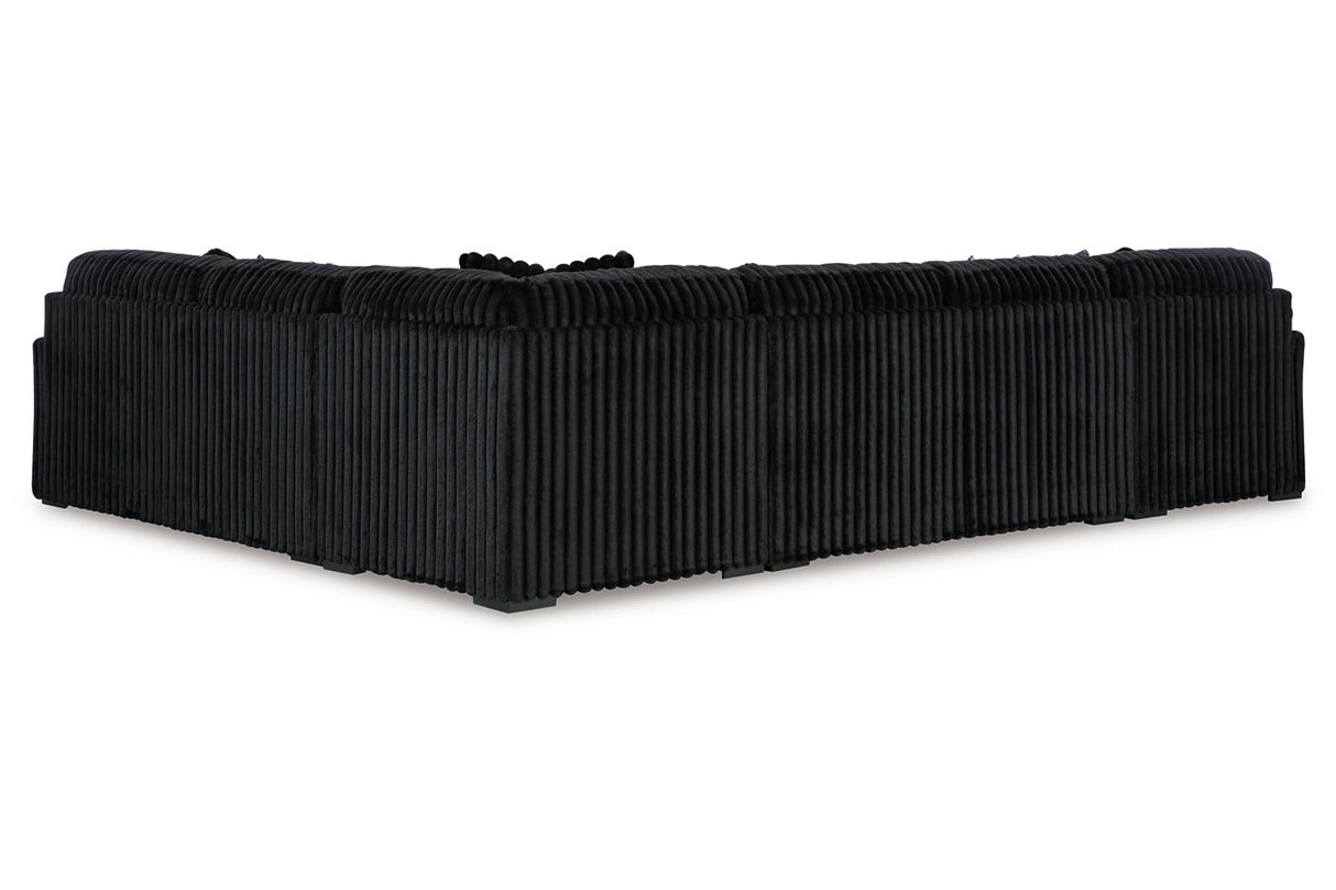 Midnight-Madness Onyx 4-Piece LAF Chaise Sectional from Ashley - Luna Furniture