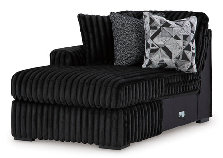 Midnight-Madness Onyx 4-Piece LAF Chaise Sectional from Ashley - Luna Furniture