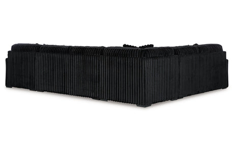 Midnight-Madness Onyx 4-Piece RAF Chaise Sectional from Ashley - Luna Furniture