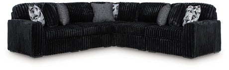 Midnight-Madness Onyx 5-Piece Sectional from Ashley Furniture - Luna Furniture