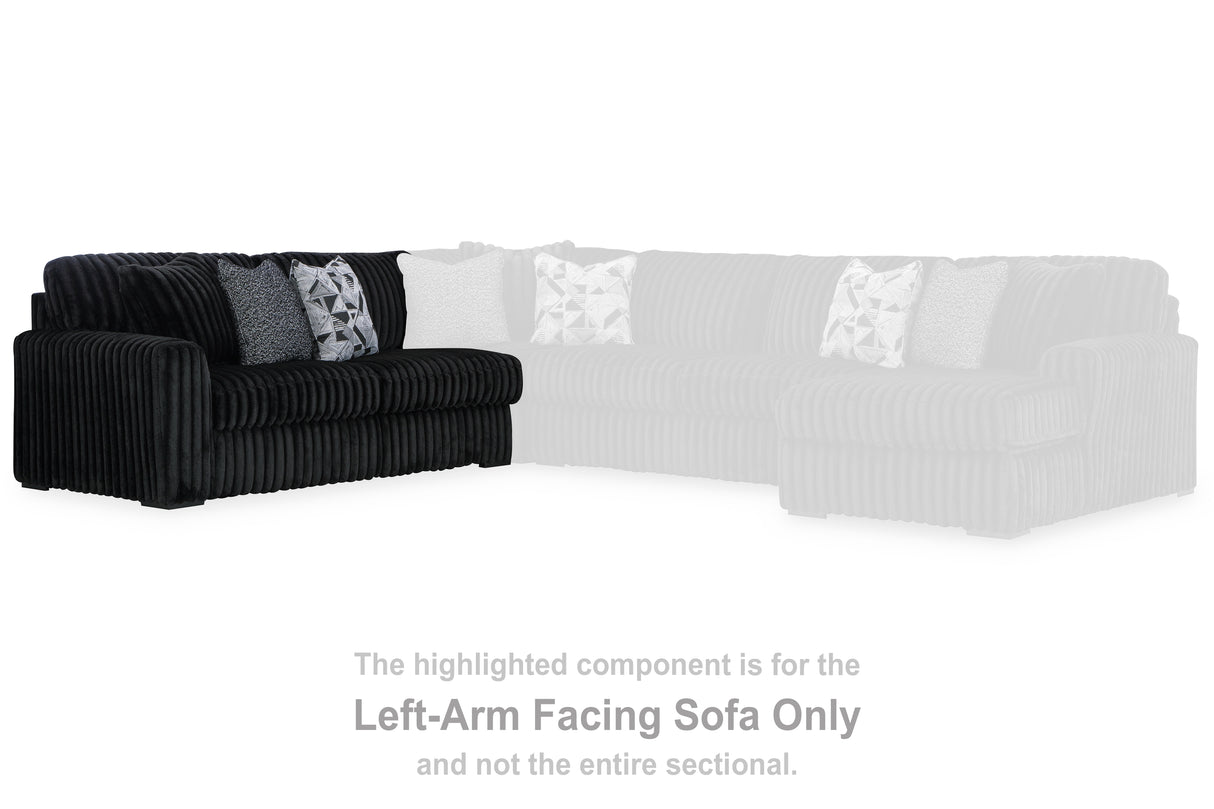 Midnight-Madness Onyx Left-Arm Facing Sofa from Ashley - Luna Furniture